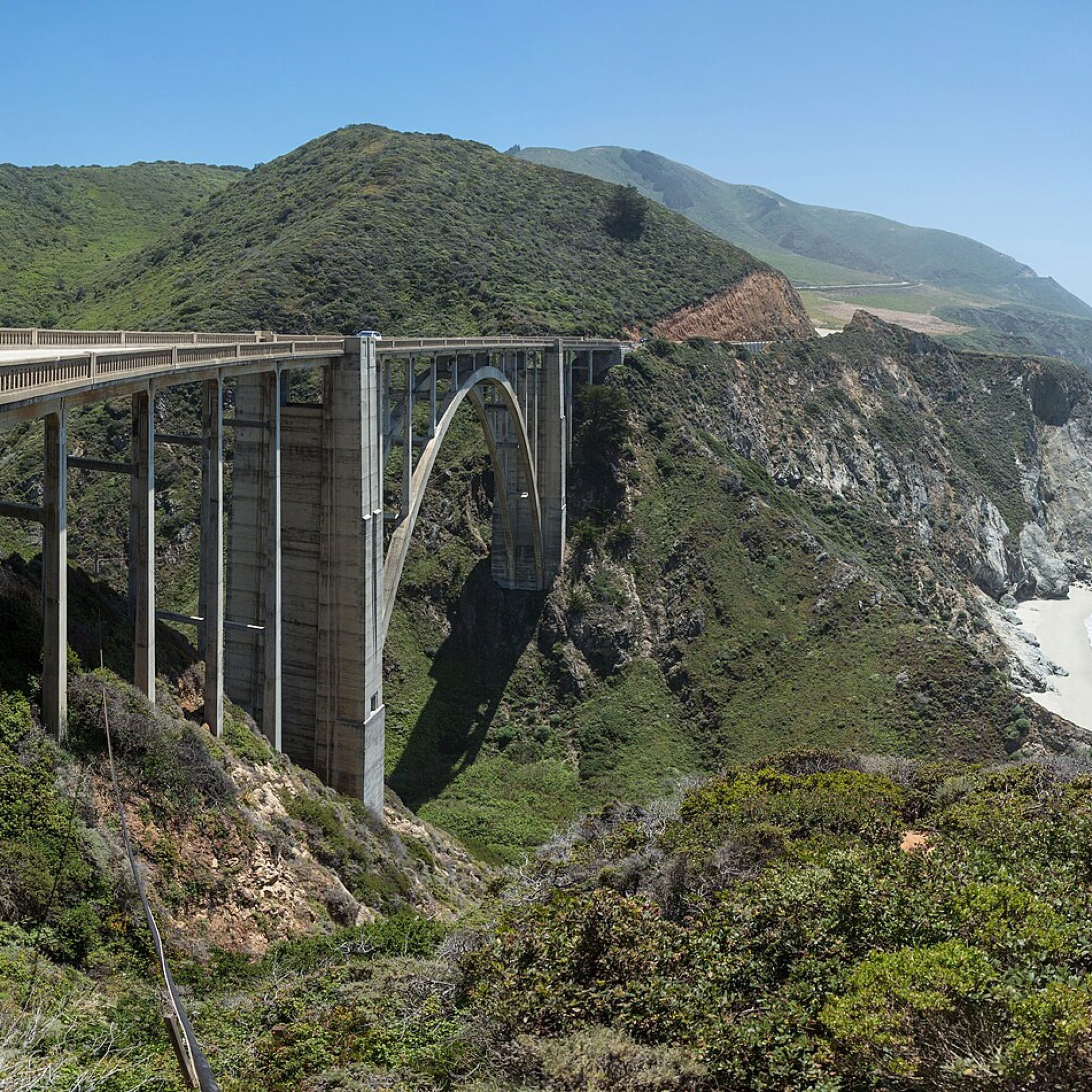 Bixby Creek Bridge on Highway 1 along the Big Sur coast in California