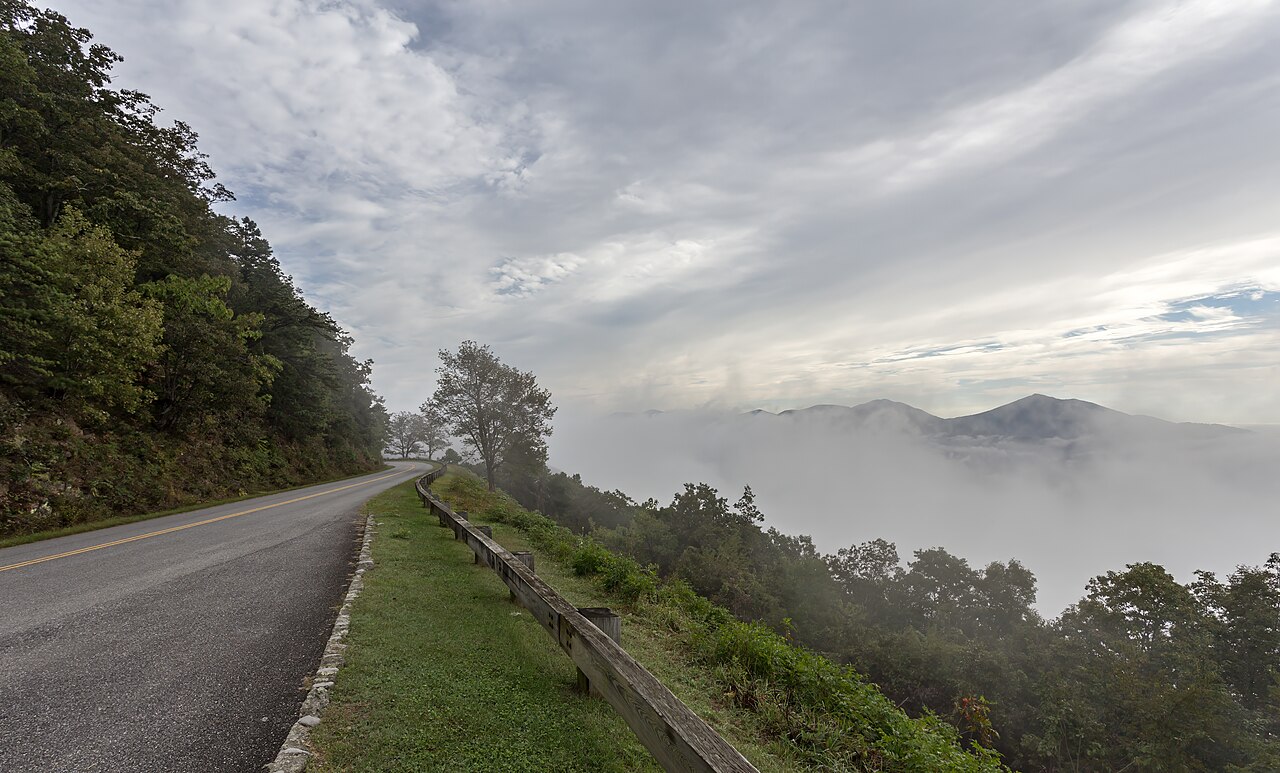 Clouds below the Blue Ridge Parkway in Virginia