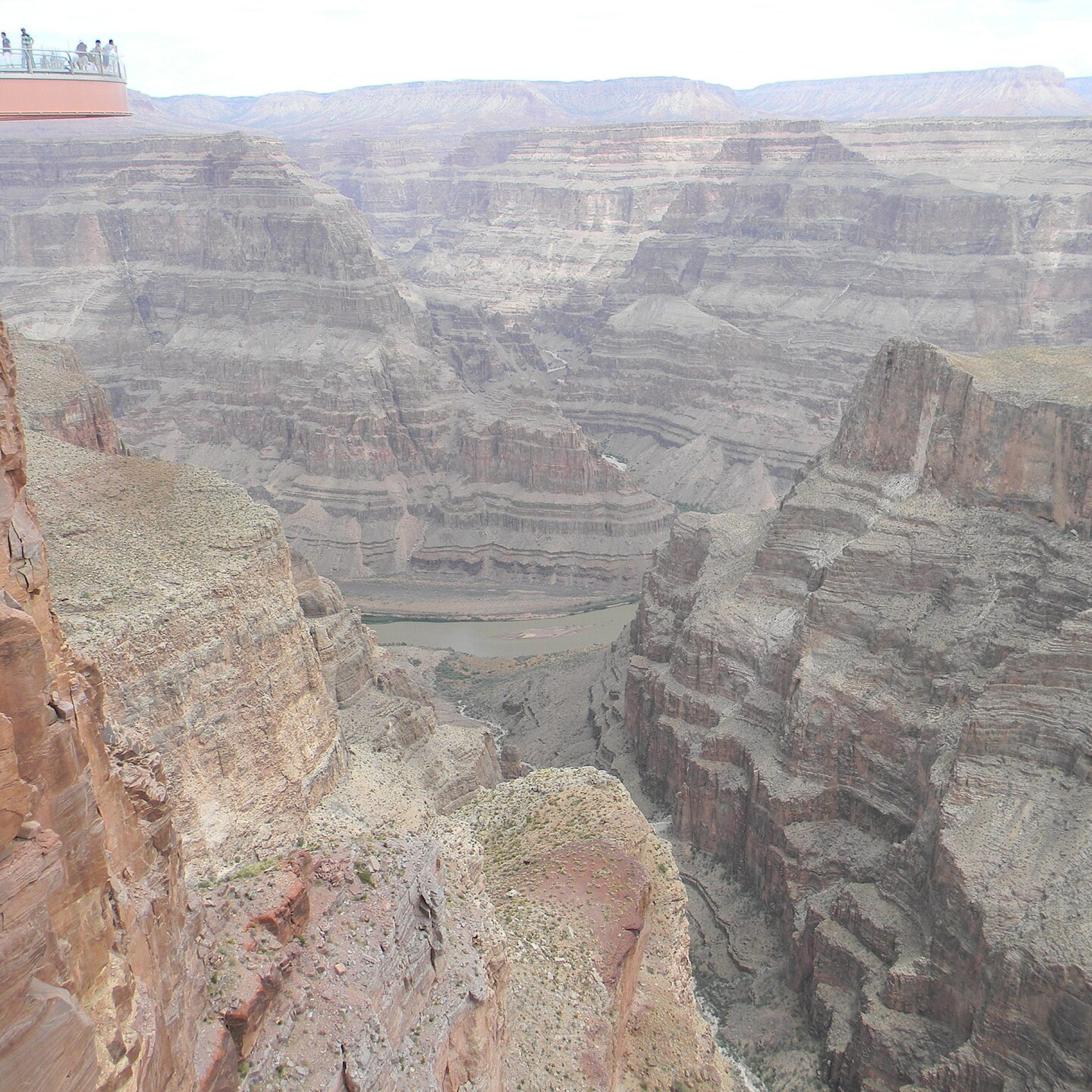 The Skywalk at Eagle Point on the Grand Canyon West Rim above the Colorado River
