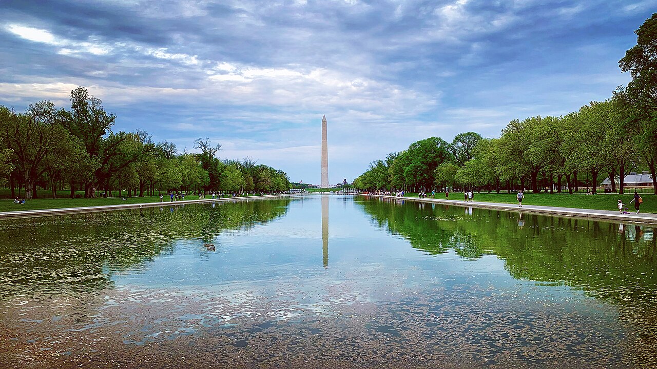 Lincoln Memorial and the Reflecting Pool with the Washington Monument in the distance